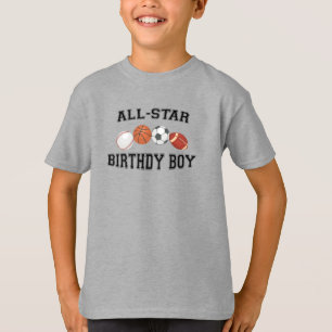 Camiseta chico de cumpleaños deportivo