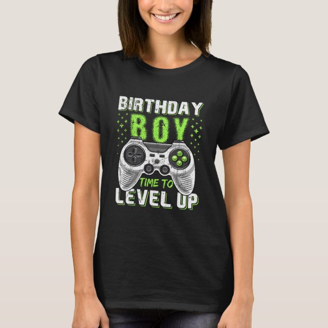 Camiseta Chico de Cumpleaños Sube de Nivel Videojuego - Cli (Anverso)