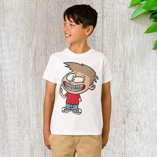 Camiseta Chico de dibujos animados divertido con sonrisa de