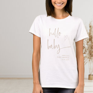 Camiseta Chico de Ducha para Futuras Mamás con Letra Minima