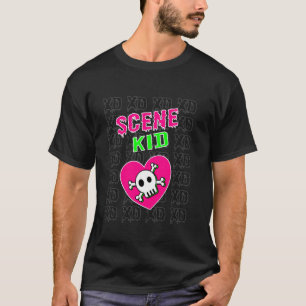 Camiseta Chico de escena calavera neón XD