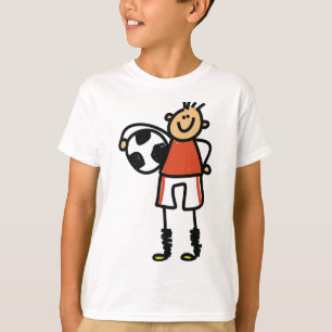 Camiseta Chico de fútbol de figura de palo Jugador de fútbo