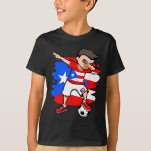 Camiseta Chico de fútbol haciendo Dabbing Puerto Rico Jerse