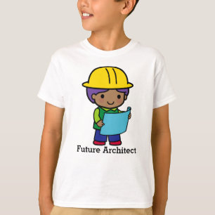 Camiseta Chico de Future Architect con sombrero duro amaril