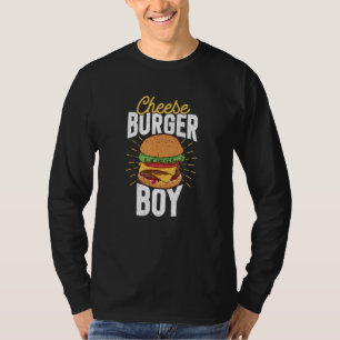 Camiseta Chico de hamburguesa de queso que hace hamburguesa