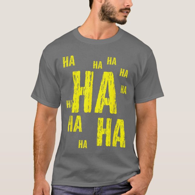Camiseta Chico de la broma de cómic divertida JA JA JA (Anverso)