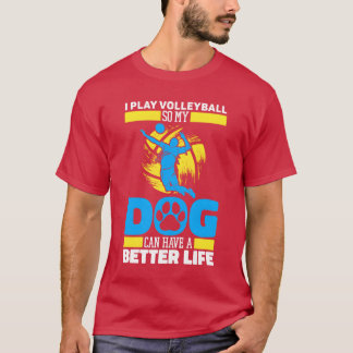 Camiseta Chico de la familia de los perros de voleibol