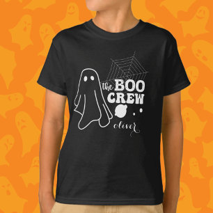 Camiseta Chico de la tripulación Boo Familia Blanca Hallowe