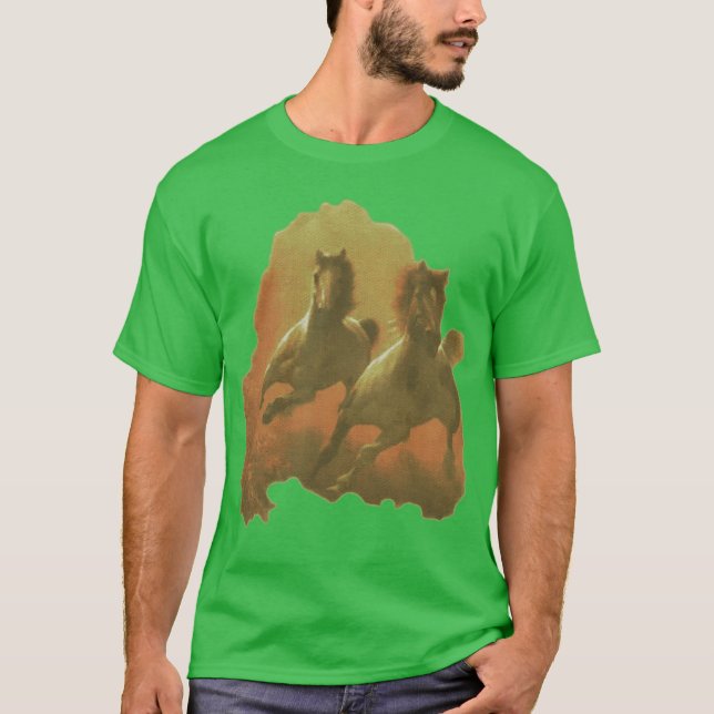 Camiseta chico de los caballos galopantes de Napoleon Dynam (Anverso)