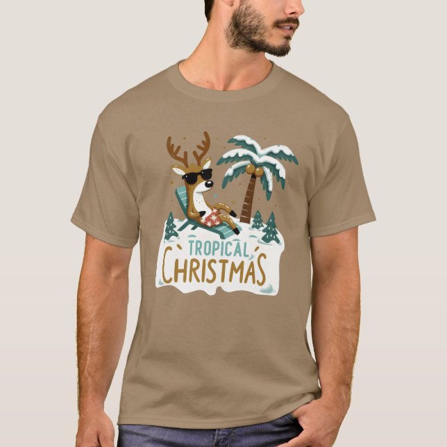Camiseta Chico de Navidades tropicales (Anverso)