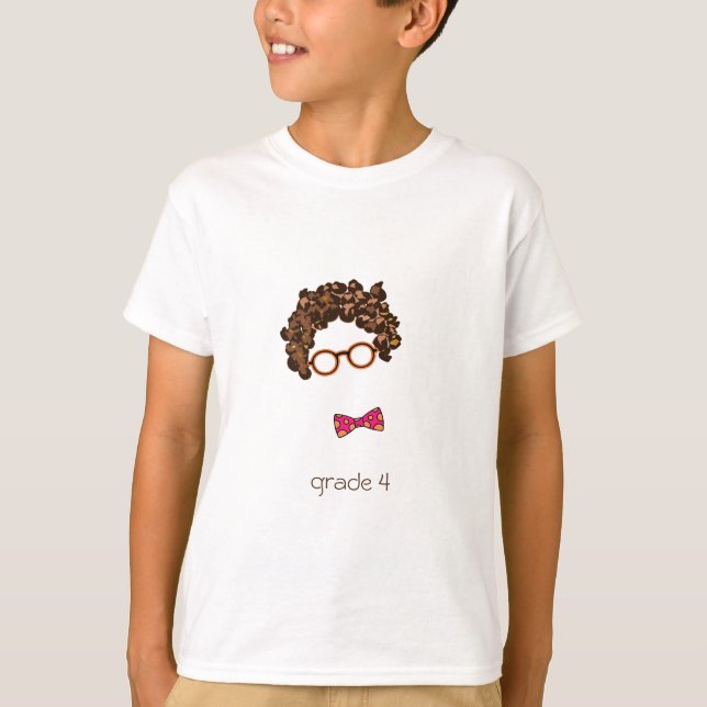 Camiseta Chico de pelo rizado de grado personalizado con ga (Anverso)
