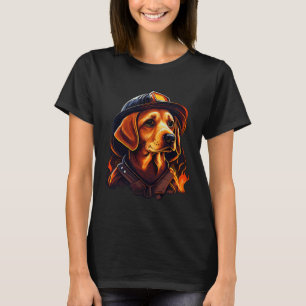 Camiseta Chico de perro bombero y bombero