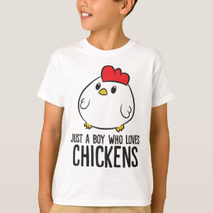 Camiseta Chico de pollo niño que ama a las gallinas