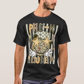 Camiseta Chico de Pre-K Primer Día de Escuela Camuflaje Niñ