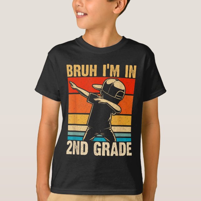 Camiseta Chico de segundo grado haciendo dabbing, tío, esto (Anverso)