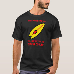 Camiseta Chico de surf en longboard