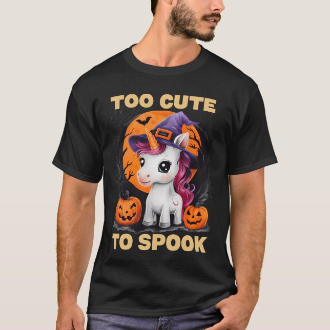 Camiseta Chico de Unicorn de Halloween (Anverso)