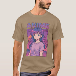 Camiseta Chico del atardecer del anime Vaporwave