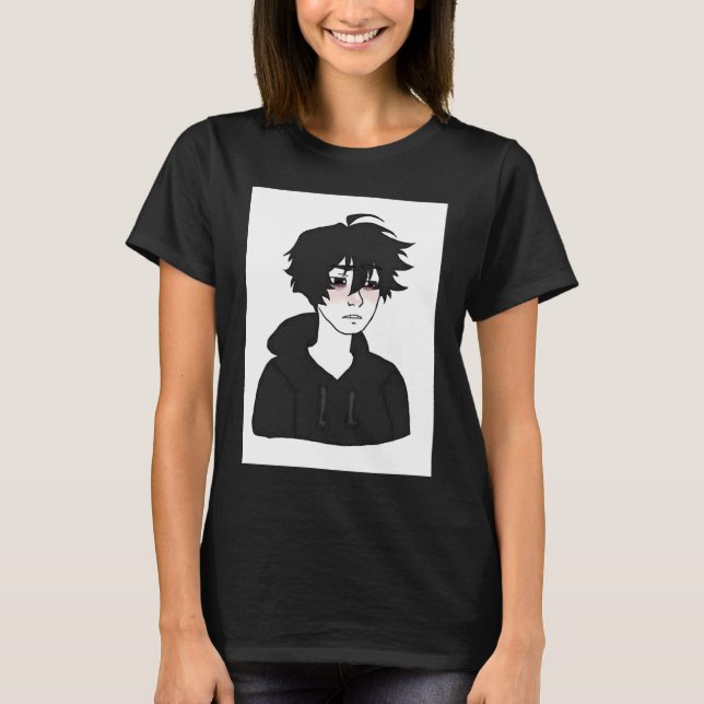 Camiseta Chico Doomer E Boy Siente Wojak Meme (Anverso)