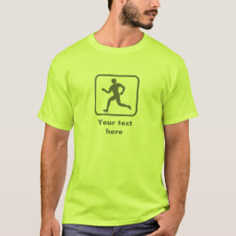Camiseta Chico en ejecución — Logotipo gris — Personalizabl