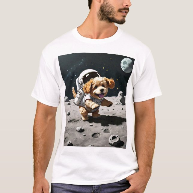 Camiseta chico espacial, explorador, ama a mi mascota (Anverso)
