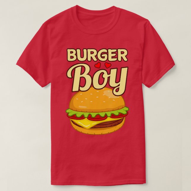 Camiseta Chico hamburgués Cheeseburger Hamburger Amante de  (Diseño del anverso)