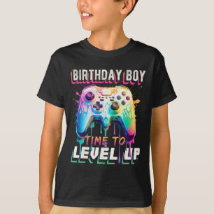 Camiseta Chico Hora De Subir De Nivel Cumpleaños De Videoju
