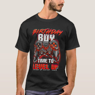 Camiseta Chico hora de subir de nivel fiesta de cumpleaños 
