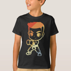 Camiseta Chico kickboxing Caricatura Mirar Kickboxer Karate
