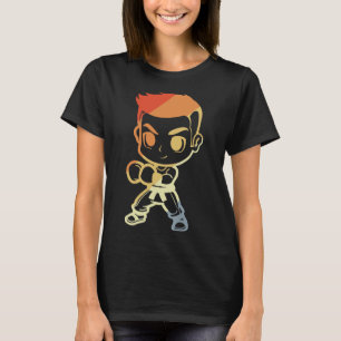 Camiseta Chico kickboxing Caricatura Mirar Kickboxer Karate