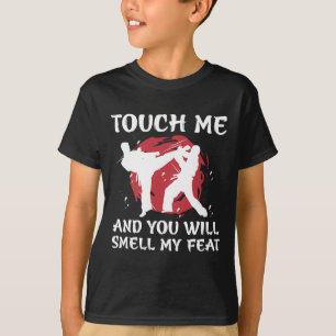 Camiseta Chico luchador de karate hombres jóvenes artes mar
