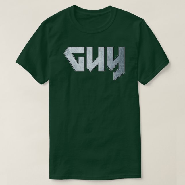 Camiseta Chico metalizado pesado (Diseño del anverso)