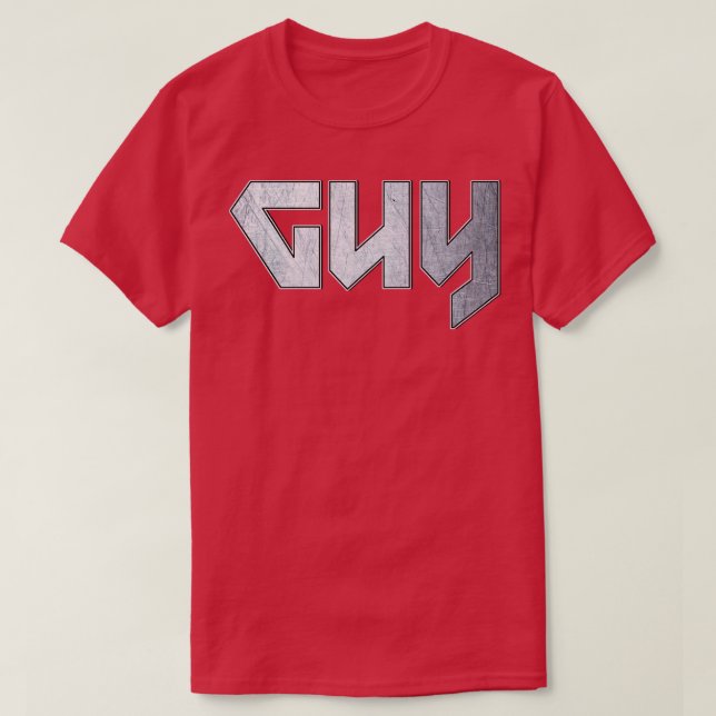 Camiseta Chico metalizado pesado (Diseño del anverso)