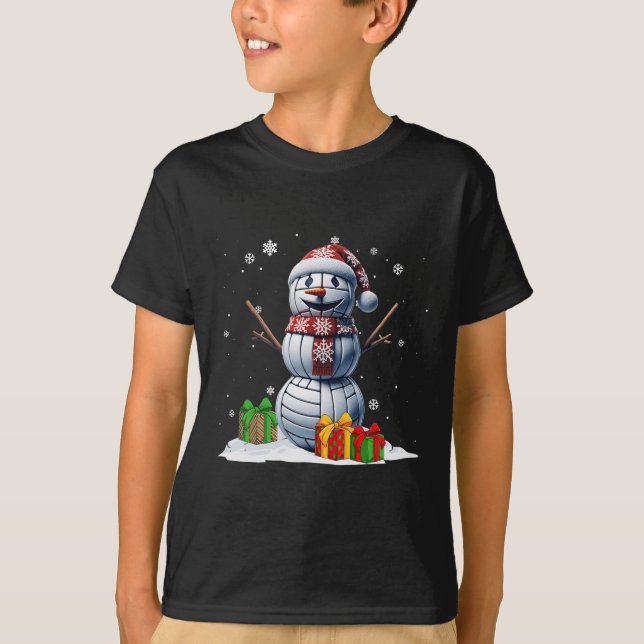 Camiseta Chico Navidad voleibol muñeco de nieve (Anverso)