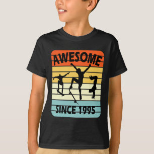 Camiseta Chico Patineta Cumpleaños 25 Increíble Desde 1996