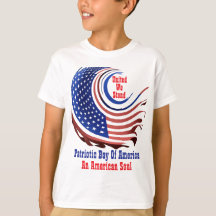 Chico Patriótico de América Diseño Transparente