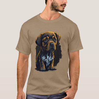 Camiseta chico retro de perro triste