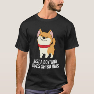 Camiseta Chico Shiba Inu Divertido Solo Un Chico Que Ama Sh