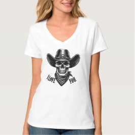 Camiseta Chico Vaca Fantasma Occidental De Halloween Te Amo