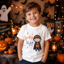Camiseta Chico vampiro lindo noche espeluznante Halloween
