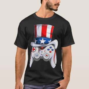 Camiseta chicos 4 de julio Videojuego Bandera estadounidens