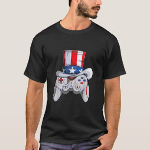 Camiseta Chicos 4 De Julio Videojuego Bandera Estadounidens