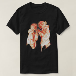 Camiseta Chicos Anime Estética Roja Fumando
