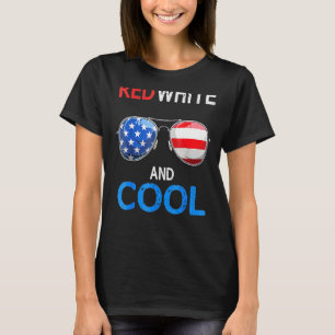 Camiseta Chicos Blancos Rojos Guay 4 De Julio Gafas De Sol