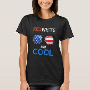 Camiseta Chicos Blancos Rojos Guay 4 De Julio Gafas De Sol