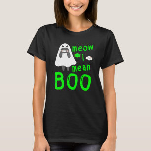 Camiseta Chicos Chicas Niños Fantasma Gato Miau Quiero Deci