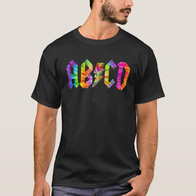 Camiseta Chicos Chicas Profesores ABCD Rock Gráfico de vuel (Anverso)