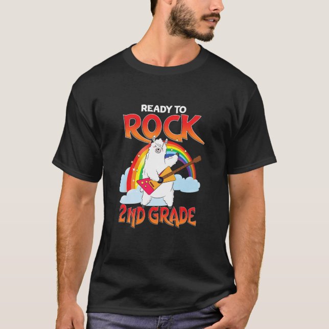 Camiseta Chicos, chicos, estoy listo para tocar a 2º grado. (Anverso)