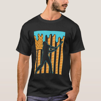 Camiseta Chicos de béisbol con goteo Helado americano Fla