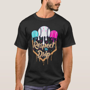 Camiseta Chicos de goteo de béisbol Helado Waffle Home Plat